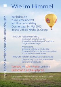 Plakat Himmelfahrtstag 2015